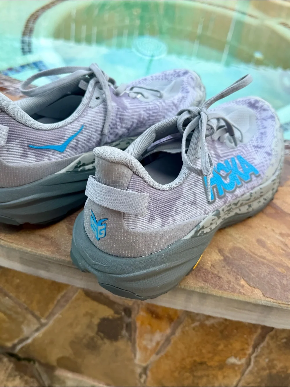 Hoka Mens Speedgoat 6 Light Gray Sneakers